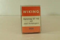 Hanomag ST 100 with 2 trailer, brown, 3500, Wiking 1:87