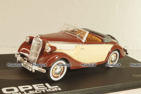 Opel Super 6 Cabriolet 1937, brown/beige, OPC0097, Altaya Opel Collection #097 1:43 Уценка!