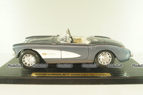 Chevrolet Corvette Convertible (C1) 1957, grey, 92018, Road Tough 1:18