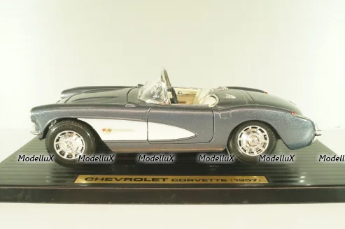 Chevrolet Corvette Convertible (C1) 1957, grey, 92018, Road Tough 1:18