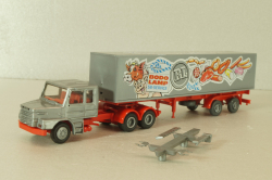 Scania T142 with semi-trailer Bodo Lamp, grey, 80811, Praline 1:87