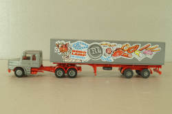 Scania T142 with semi-trailer Bodo Lamp, grey, 80811, Praline 1:87