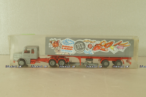 Scania T142 with semi-trailer Bodo Lamp, grey, 80811, Praline 1:87