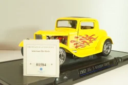 Ford 3-Window Coupe 1932 Hot Road, yellow, 3041111, American Mint 1:18