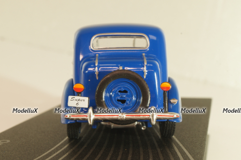 Opel Super 6 1937, blue, OPC079, Altaya Opel Collection #079 1:43