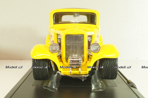 Ford 3-Window Coupe 1932 Hot Road, yellow, 3041111, American Mint 1:18