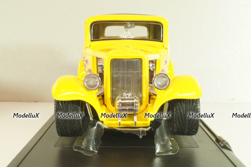 Ford 3-Window Coupe 1932 Hot Road, yellow, 3041111, American Mint 1:18