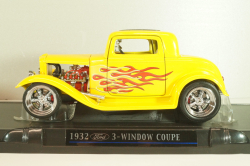 Ford 3-Window Coupe 1932 Hot Road, yellow, 3041111, American Mint 1:18