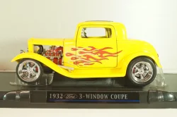 Ford 3-Window Coupe 1932 Hot Road, yellow, 3041111, American Mint 1:18