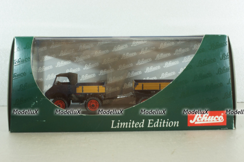 Mercedes-Benz Unimog 401 with trailer "Muller Mitteltal" black, 03114, Schuco 1:43
