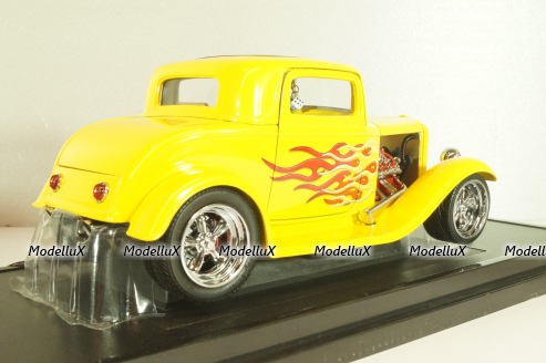 Ford 3-Window Coupe 1932 Hot Road, yellow, 3041111, American Mint 1:18