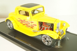 Ford 3-Window Coupe 1932 Hot Road, yellow, 3041111, American Mint 1:18