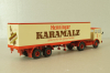 Mercedes LP 1632 with semi trailer Karamalz, yellow/red, 7832, Brekina 1:87