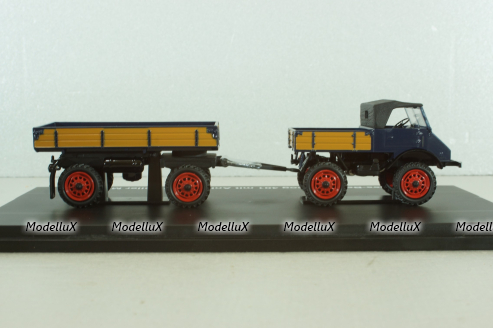 Mercedes-Benz Unimog 401 with trailer "Muller Mitteltal" black, 03114, Schuco 1:43