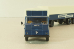 Henschel HS 16 with trailer 3-axel, Dachser Spedition, blue, 8251, Brekina 1:87
