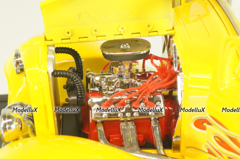 Ford 3-Window Coupe 1932 Hot Road, yellow, 3041111, American Mint 1:18