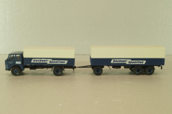 Henschel HS 16 with trailer 3-axel, Dachser Spedition, blue, 8251, Brekina 1:87