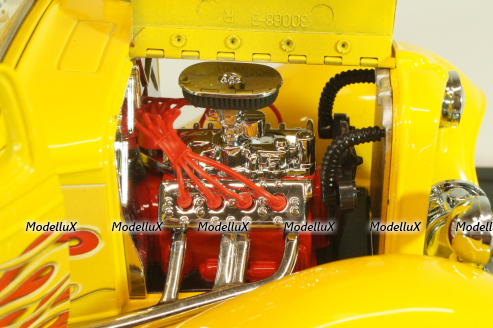 Ford 3-Window Coupe 1932 Hot Road, yellow, 3041111, American Mint 1:18