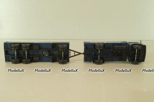 Henschel HS 16 with trailer 3-axel, Dachser Spedition, blue, 8251, Brekina 1:87