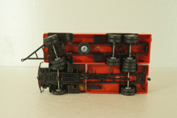 Bussing 8000 with trailer 3-axle, Franz Piefsch, red, 7499, Brekina 1:87