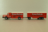 Bussing 8000 with trailer 3-axle, Franz Piefsch, red, 7499, Brekina 1:87