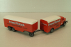 Bussing 8000 with trailer 3-axle, Franz Piefsch, red, 7499, Brekina 1:87