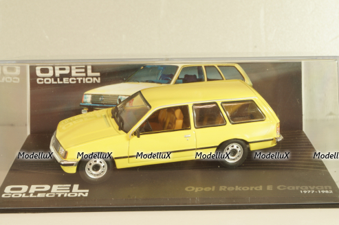 Opel Record (E) Caravan 1977, yellow, OPC0077, Altaya Opel Collection #077 1:43