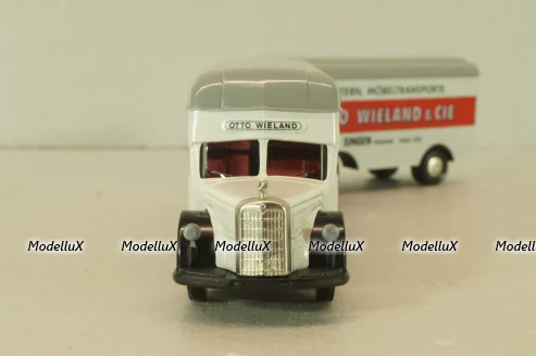 Mercedes Benz L6600 with trailer OTTO, grey, 5510, Brekina 1:87 Уценка!