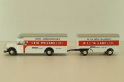Mercedes Benz L6600 with trailer OTTO, grey, 5510, Brekina 1:87 Уценка!