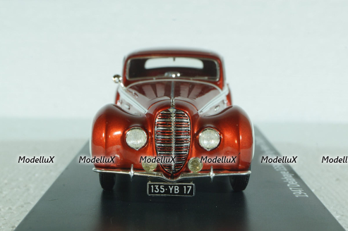 Delahaye 135M 3 Window Coupe by Henri Chapron 1947, Red, EMEU43017B,  ESVAL Model 1:43