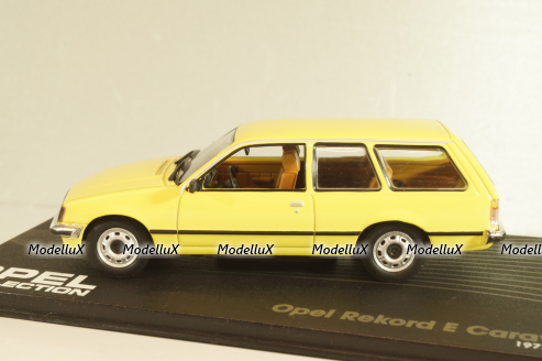 Opel Record (E) Caravan 1977, yellow, OPC0077, Altaya Opel Collection #077 1:43