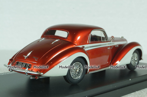 Delahaye 135M 3 Window Coupe by Henri Chapron 1947, Red, EMEU43017B,  ESVAL Model 1:43