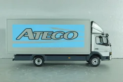 Mercedes Atego 815 box truck "Atego" 1998, silver, B66000149, Minichamps 1:43