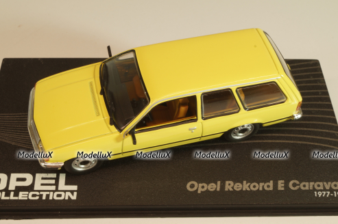 Opel Record (E) Caravan 1977, yellow, OPC0077, Altaya Opel Collection #077 1:43