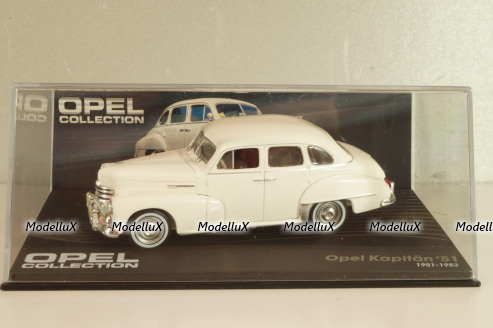 Opel Kapitän 1951, white, OPC106, Altaya Opel Collection #106 1:43