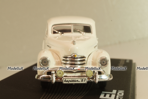 Opel Kapitän 1951, white, OPC106, Altaya Opel Collection #106 1:43