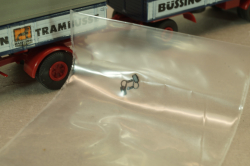 Bussing 8000 with trailer 3-axel, Lastwagen, blue, Brekina 1:87