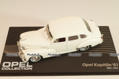 Opel Kapitän 1951, white, OPC106, Altaya Opel Collection #106 1:43