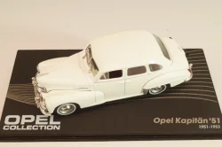 Opel Kapitän 1951, white, OPC106, Altaya Opel Collection #106 1:43