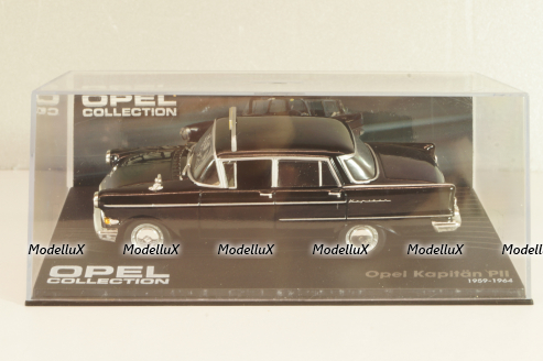 Opel Kapitän PII Taxi 1959, black, OPC092, Altaya Opel Collection #092 1:43