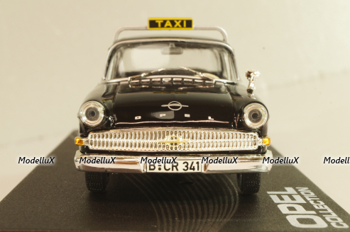 Opel Kapitän PII Taxi 1959, black, OPC092, Altaya Opel Collection #092 1:43