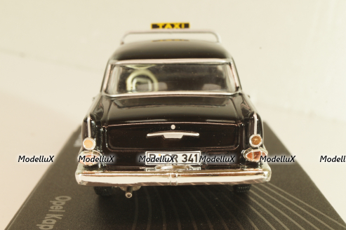 Opel Kapitän PII Taxi 1959, black, OPC092, Altaya Opel Collection #092 1:43