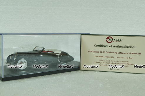 Delage D6-70 Cabriolet von Letourneur & Marchand 1939, EMEU43023A,  ESVAL Model 1:43