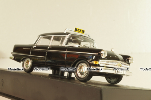 Opel Kapitän PII Taxi 1959, black, OPC092, Altaya Opel Collection #092 1:43