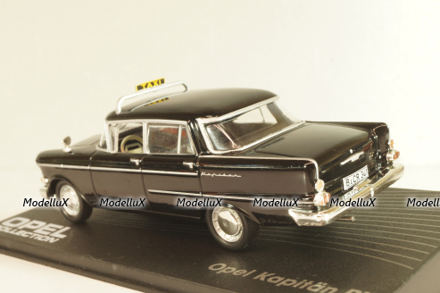 Opel Kapitän PII Taxi 1959, black, OPC092, Altaya Opel Collection #092 1:43