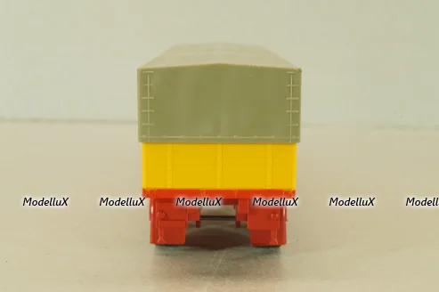 MAN 10.212 with semi trailer Shell, yellow/red, 7832, Brekina 1:87 