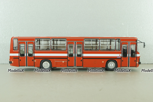 Икарус-263, городской автобус 1985 красный (пунцовый), DEMPRICE 1:43