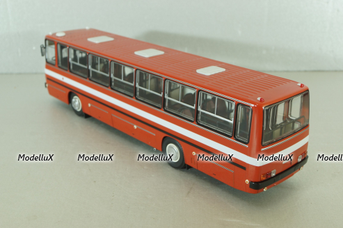 Икарус-263, городской автобус 1985 красный (пунцовый), DEMPRICE 1:43