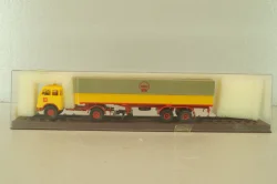 MAN 10.212 with semi trailer Shell, yellow/red, 7832, Brekina 1:87 