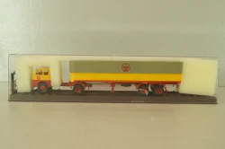 Henschel HS 16 TS with semi trailer Shell, yellow/red, 8223, Brekina 1:87